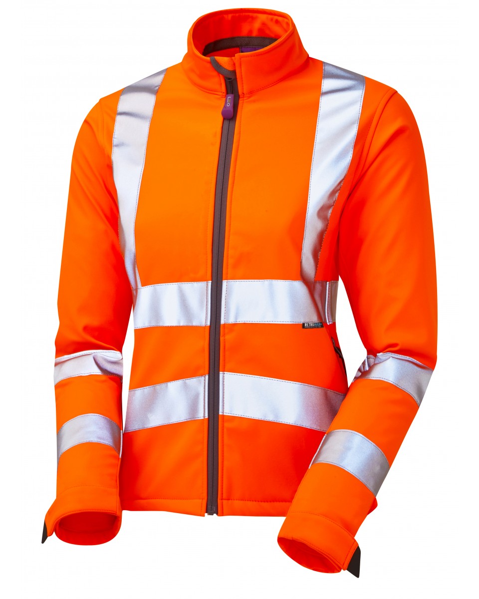 Iso 20471 Class 2 Womens Softshell Jacket Orange 
